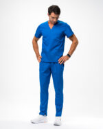 Pantaloni Medicali Bărbați Albaștri - Christian - imagine 2