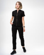 Pantaloni Medicali Femei Negri - Donna - imagine 3