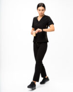 Halat Medical Femei Negru – Stella - imagine 2