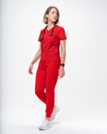 Halat Medical Femei Roșu - Vivienne - imagine 2