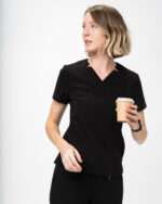 Halat Medical Femei Negru - Vivienne