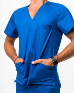 Halat Medical Bărbați Albastru - Christian - imagine 3