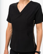 Halat Medical Femei Negru – Stella - imagine 3