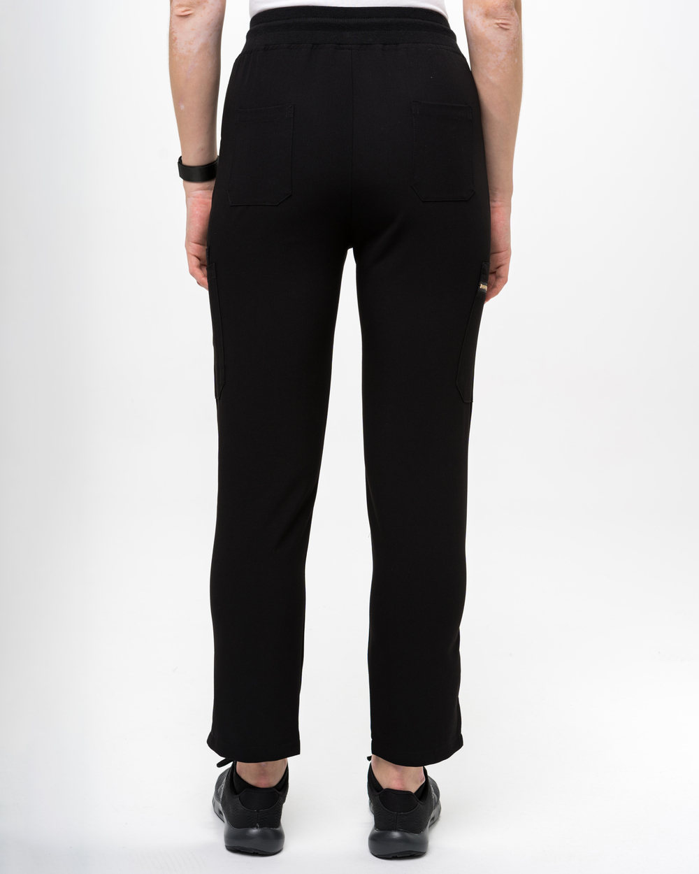 4. Donna Pantalon halat medical cu 7 buzunare negru Pantaloni Medicali Femei Negri - Donna - imagine 5