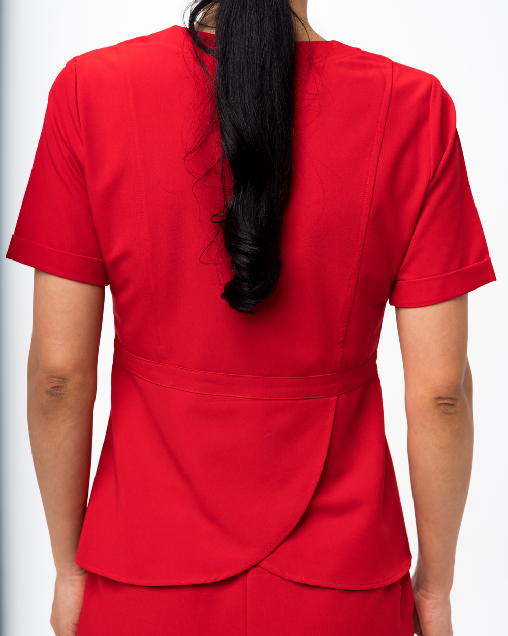 4. Stella Bluza halat medical cu 2 buzunare rosu Halat Medical Femei Rosu – Stella - imagine 5