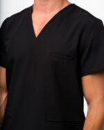 Halat Medical Bărbați Negru - Christian - imagine 6