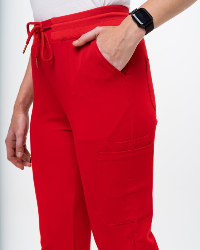 Pantaloni Medicali Femei Roșii - Donna - imagine 5
