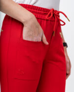Pantaloni Medicali Femei Roșii - Vivienne - imagine 5
