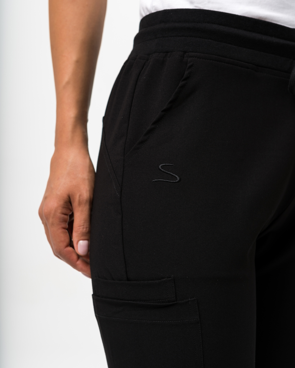 7. Stella Pantalon halat medical cu 4 buzunare negru Pantaloni Medicali Femei Negri - Stella - imagine 7