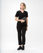 Halat Medical Femei Negru – Stella - imagine 8