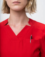 Halat Medical Femei Roșu - Vivienne - imagine 8