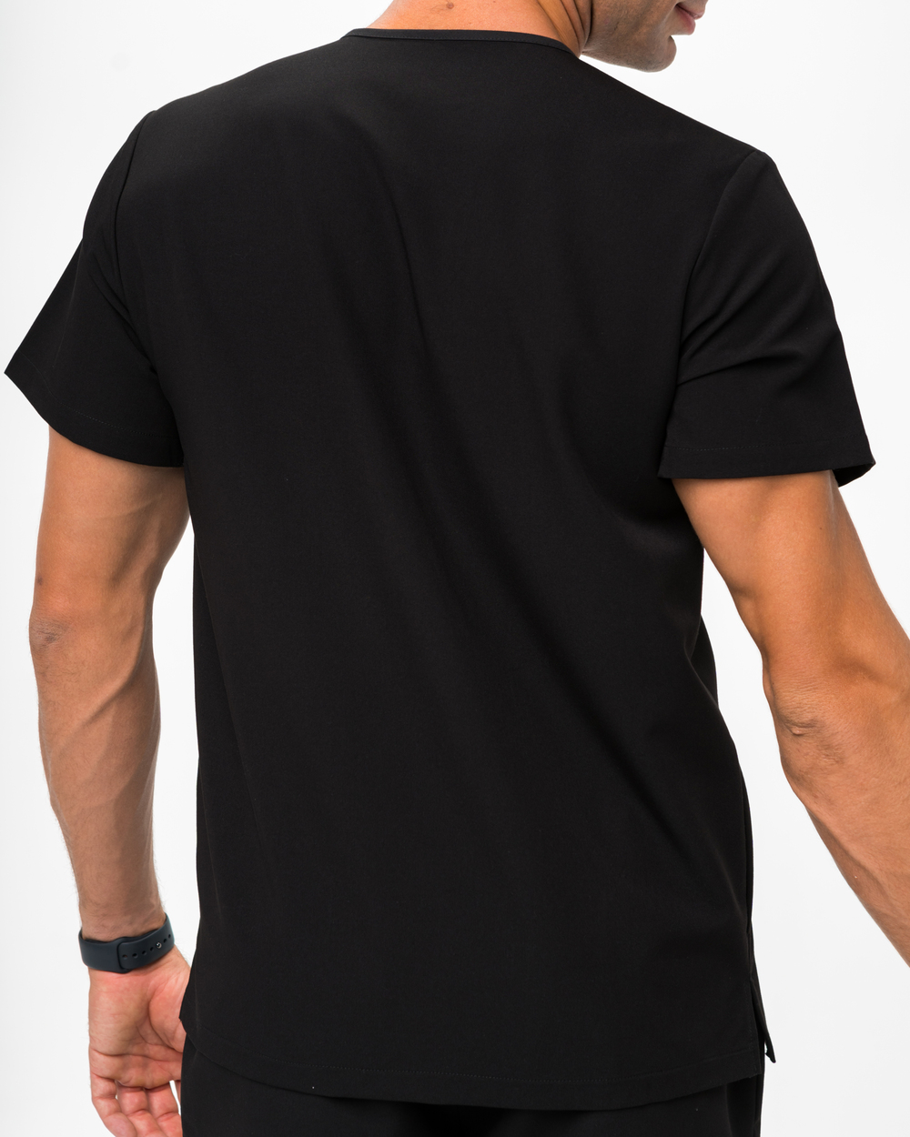 3. Yves Bluza halat medical cu 4 buzunare negru Halat Medical Bărbați Negru - Yves - imagine 4