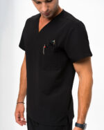 Halat Medical Bărbați Negru - Yves - imagine 6